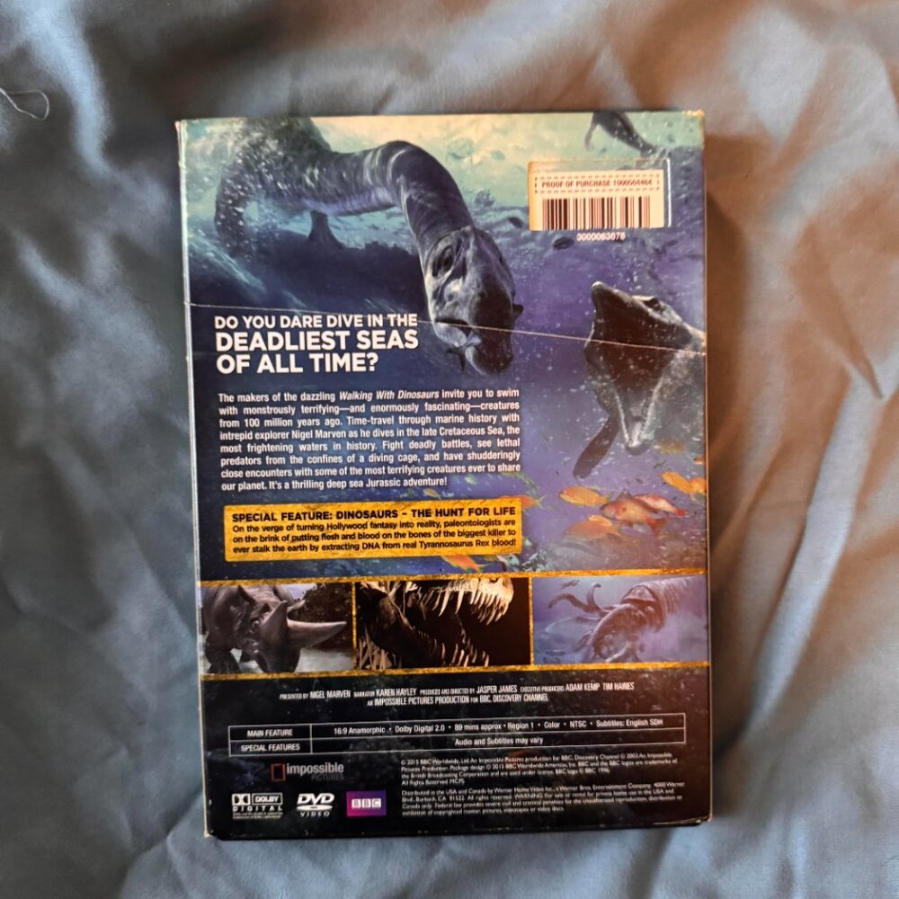BBC Jurassic: Monsters of the Deep [DVD] Disc Tested, Working - Picture 2 of 4